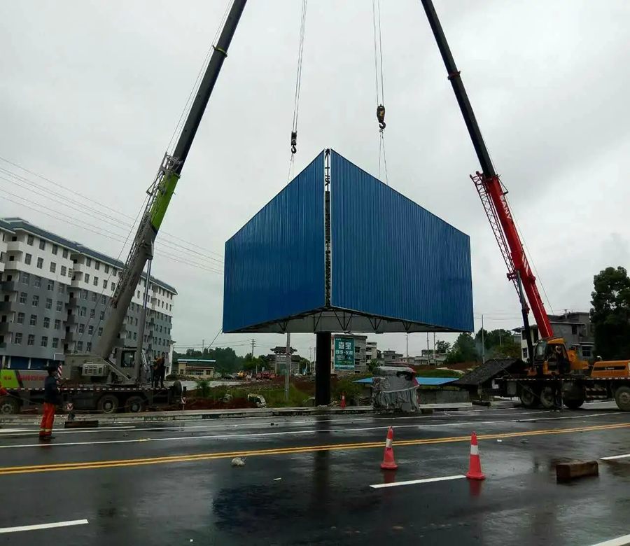 單立柱廣告牌的優劣勢及結構構造