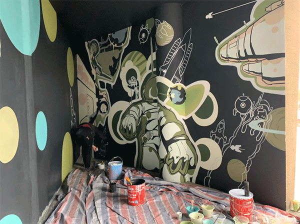 噴繪墻怎么設計才好看呢？設計噴繪墻畫的兩大要點